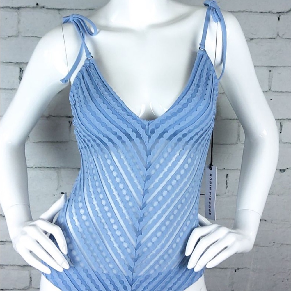 Robin Piccone Mesh One Piece Swimsuit